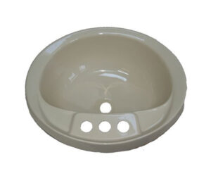 Bathroom sink in Almond color.