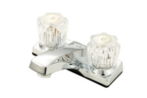 Bathroom faucet in chrome & crystal