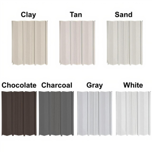 BY ORDER Trugard, lifestyle, premium plus solid and vented panels color options